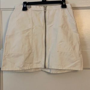 Urban outfitters white denim skirt